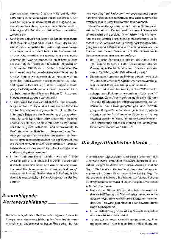 Vorschauseite 2: Sterben - aber wie?