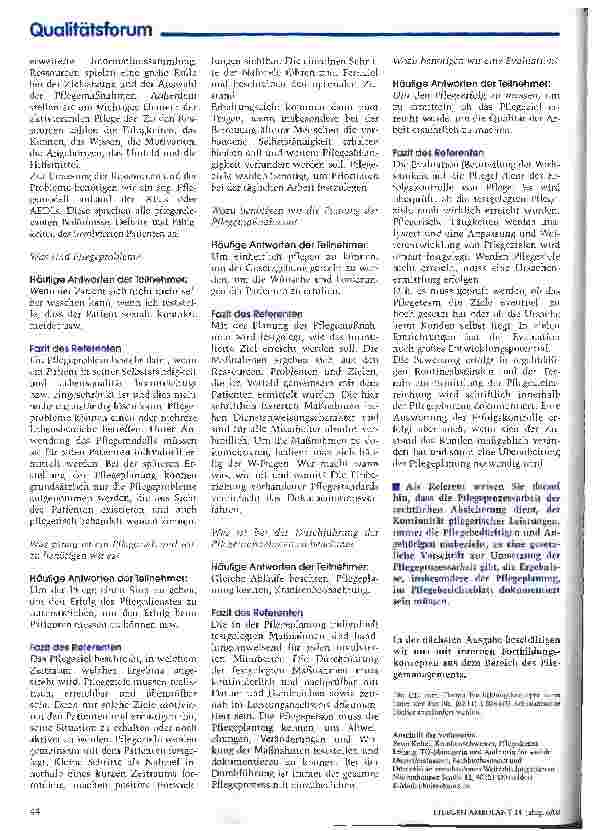Vorschauseite 6: Nützliche Konzepte für In-House-Schulungen Teil 2: Pflegeprozessarbeit