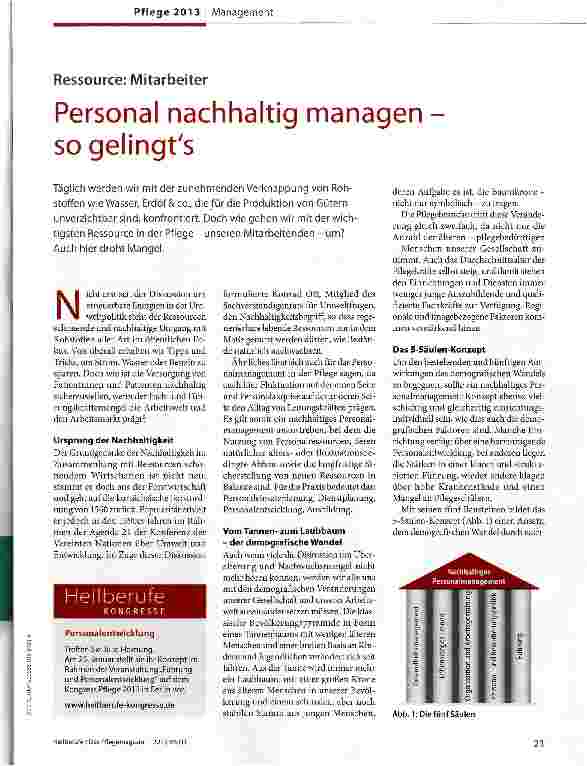 Vorschauseite 1: Personal nachhaltig managen so gelingts