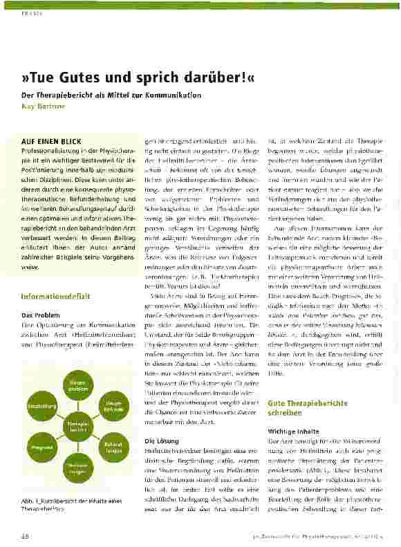 Vorschauseite 1: »Tue Gutes und sprich darüber!«