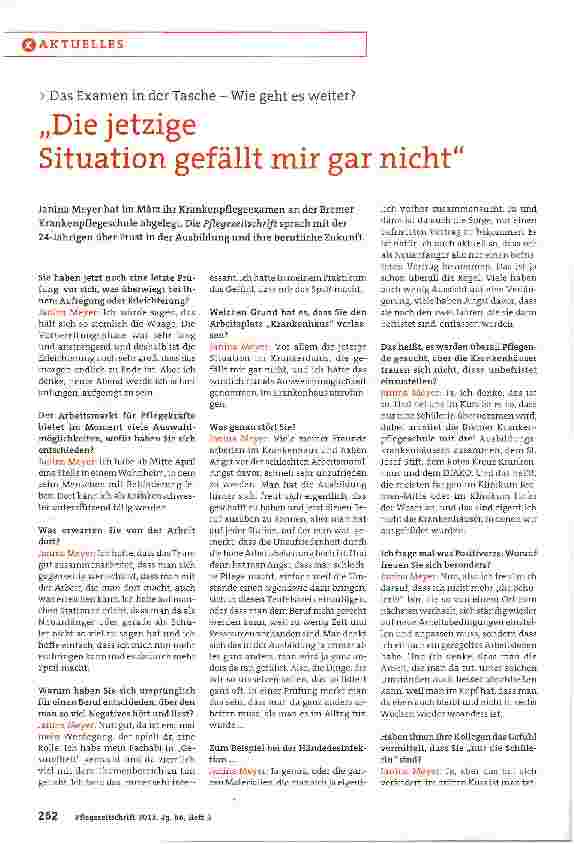Vorschauseite 1: „Die jetzige Situation gefällt mir gar nicht