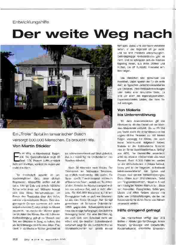 Vorschauseite 1: Der weite Weg nach Ifakara