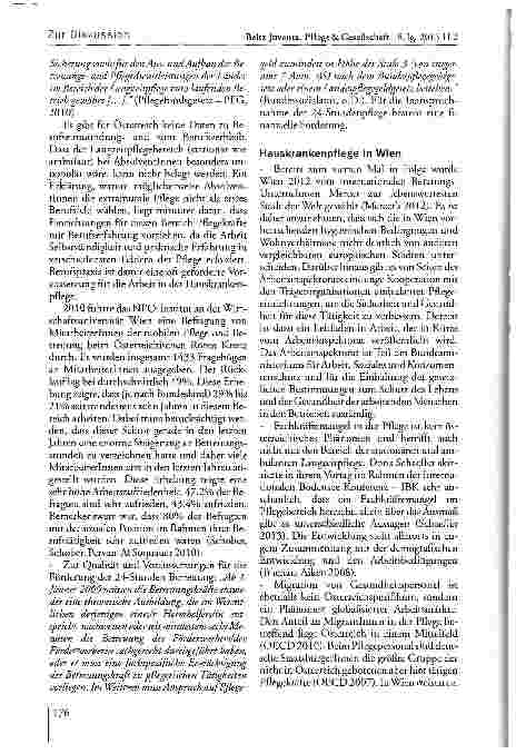 Vorschauseite 3: Kommentar zum Beitrag von Alexandra Prinz: Wie verläuft die Implementierung von Advanced Nursing Practice in der extramuralen Pflege in Wien?