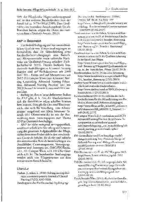 Vorschauseite 4: Kommentar zum Beitrag von Alexandra Prinz: Wie verläuft die Implementierung von Advanced Nursing Practice in der extramuralen Pflege in Wien?