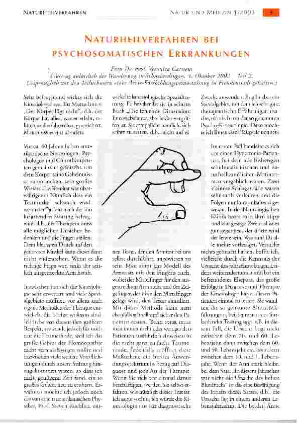 Vorschauseite 1: NATURHEILVERFAHREN BEI PSYCHOSOMATISCHEN ERKRANKUNGEN