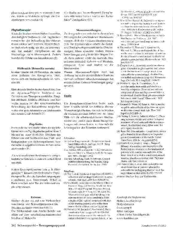 Vorschauseite 5: Neues und Bewährtes zum Thema Arthrose