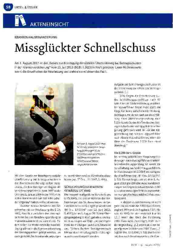Vorschauseite 1: Missglückter Schnellschuss