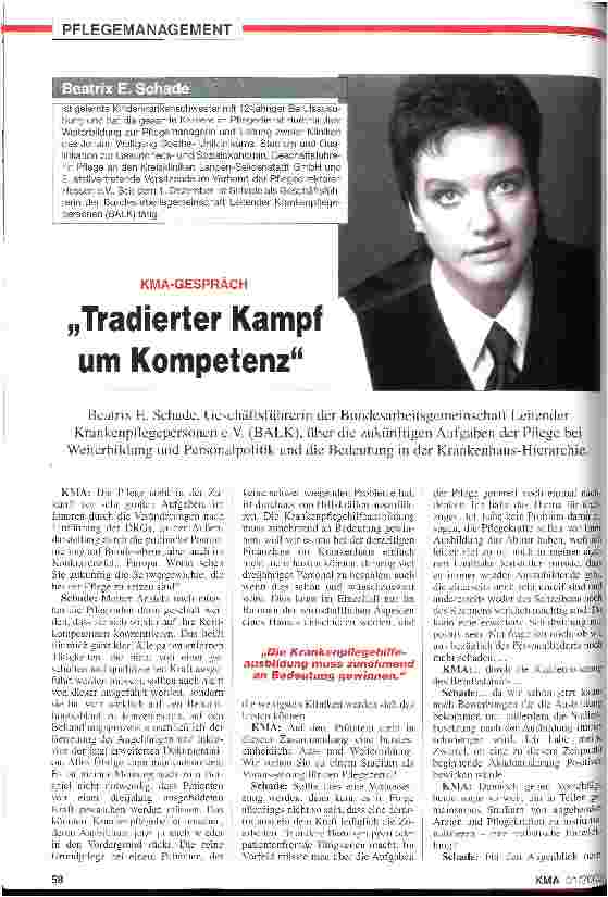 Vorschauseite 1: KMA-Gespräch: Tradierter Kampf um Kompetenz