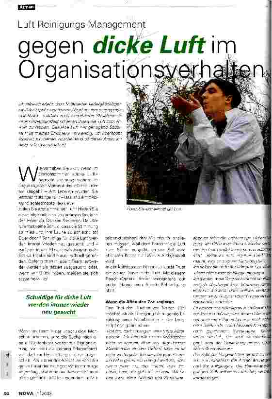 Vorschauseite 1: Luft-Reinigungsmanagement gegen dicke Luft im Organisationsverhalten