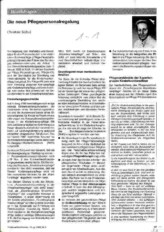 Vorschauseite 1: Die neue Pflegepersonalregelung