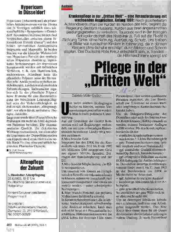 Vorschauseite 1: Pflege in der Dritten Welt Krankenpflege in der DrittenWelt - eine Herausforderung mit wachsenden Ansprüchen