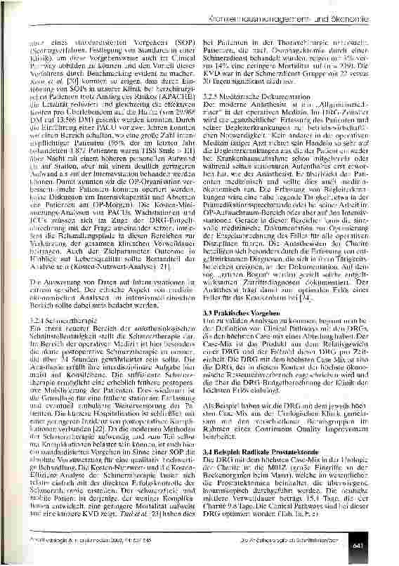 Vorschauseite 5: Clinical Pathways und Diagnosis-Related Groups: Die Anästhesiologie als Schnittstellenfach