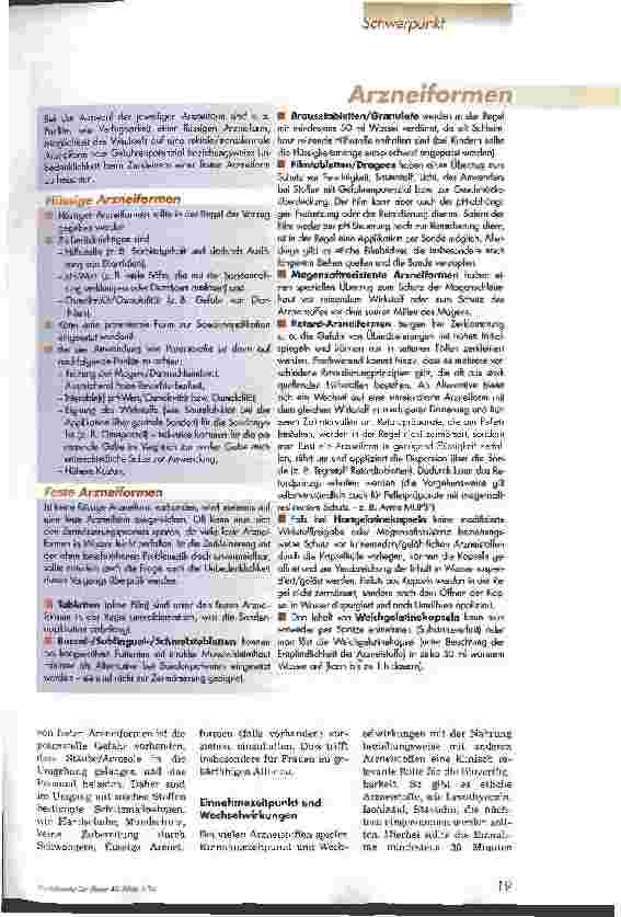 Vorschauseite 4: Applikation von Arzneimitteln über Ernährungssonde Peroralia-Tabelle im Internet