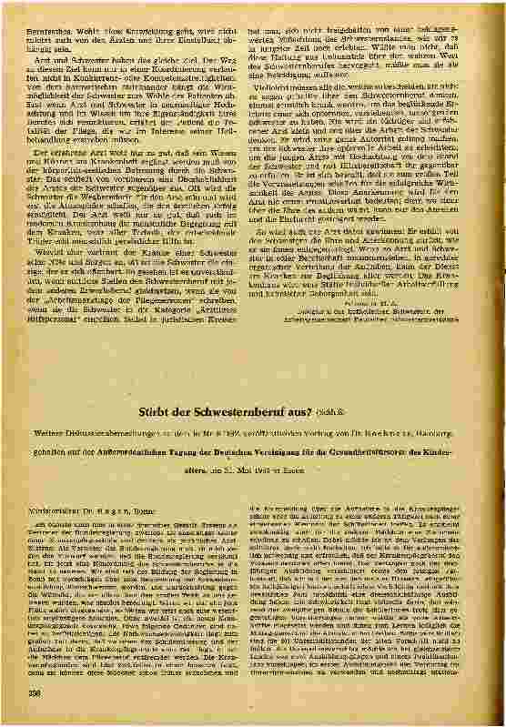 Vorschauseite 1: Stirbt der Schwesternberuf aus?