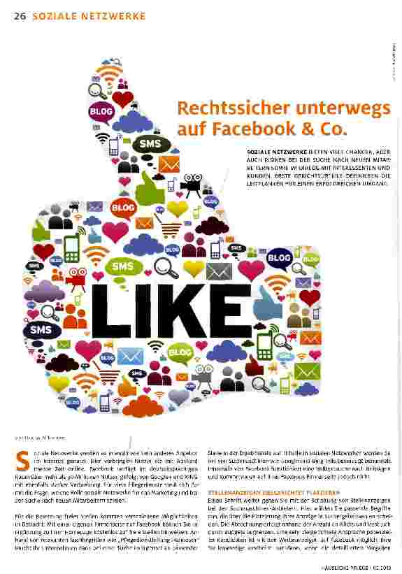Vorschauseite 1: Rechtssicher unterwegs auf Facebook & Co.