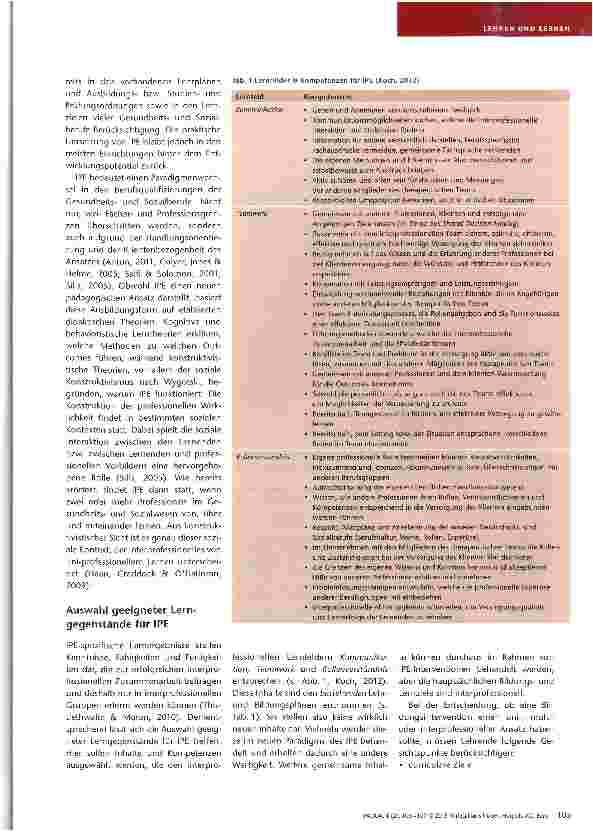 Vorschauseite 3: Interprofessionelles Lehren und Lernen Ein Paradigmenwechsel in der Ausbildung der Gesundheitsberufe ist notwendig