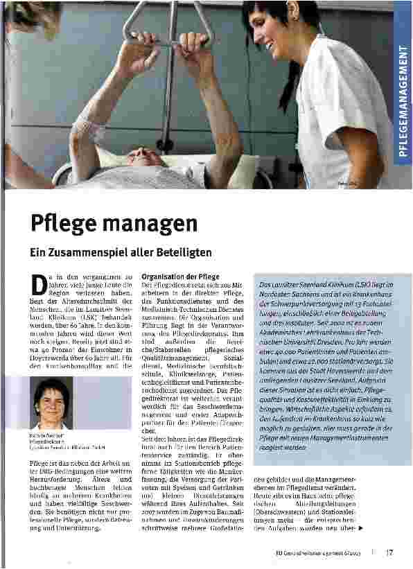 Vorschauseite 1: Pflege managen