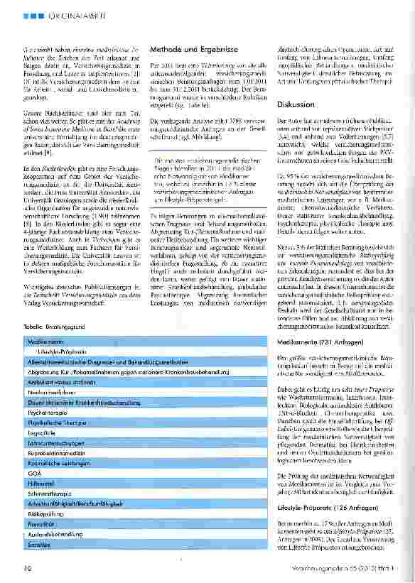 Vorschauseite 2: Versicherungsmedizinische Beratung in der PKV-was fragen private Krankenversicherer ihren Gesellschaftsarzt?