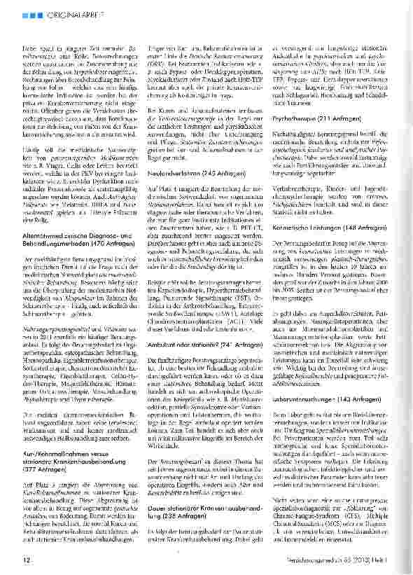 Vorschauseite 4: Versicherungsmedizinische Beratung in der PKV-was fragen private Krankenversicherer ihren Gesellschaftsarzt?