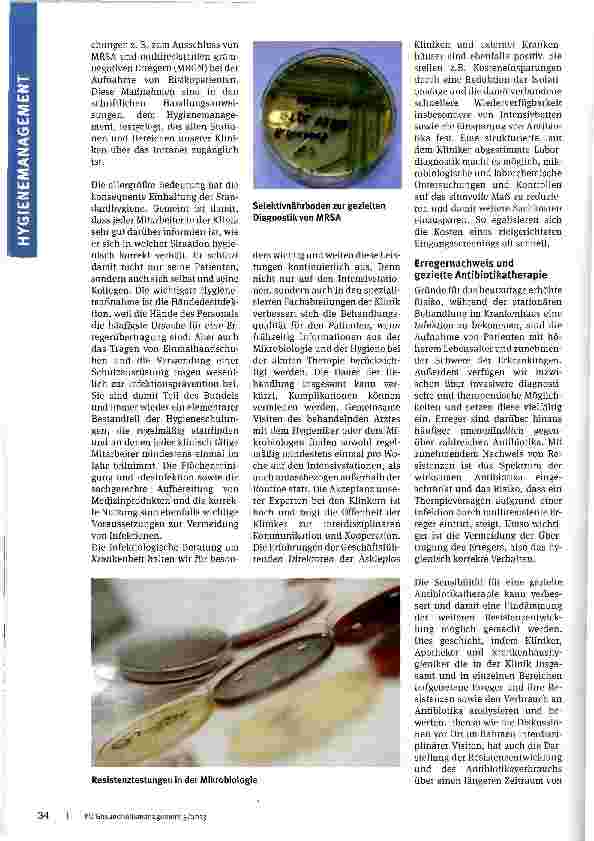 Vorschauseite 2: Infektionen als „voll beherrschbares Risiko?