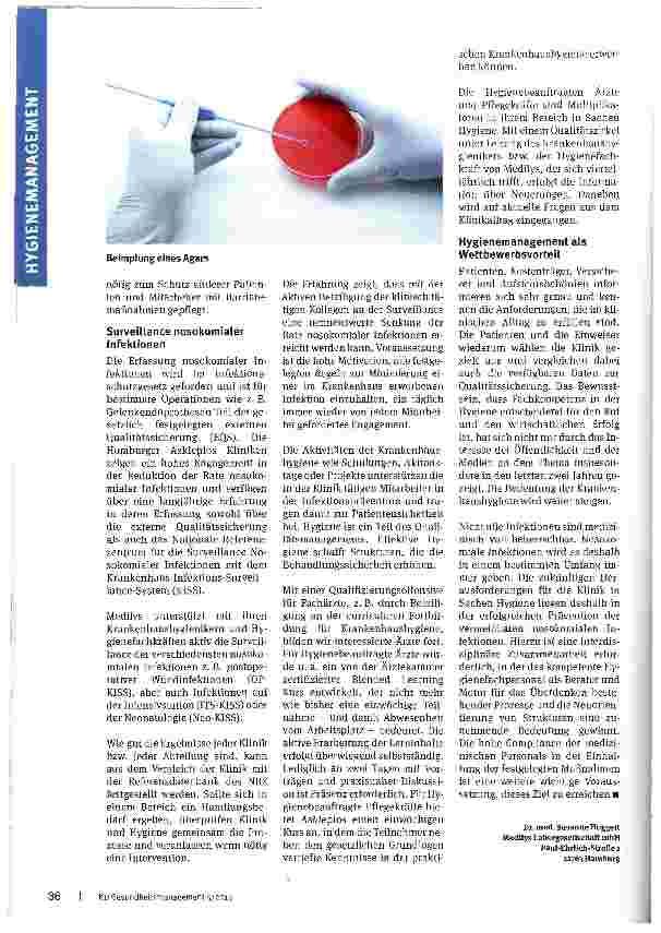 Vorschauseite 4: Infektionen als „voll beherrschbares Risiko?