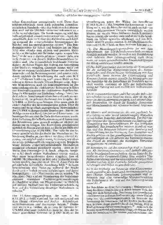 Vorschauseite 2: »20 Jahre Betreuungsgesetz« - 20 Jahre Rechtsfürsorge für Menschen mit Behinderungen