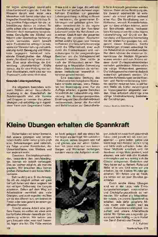 Vorschauseite 2: Selbstverantwortung und Gesundheitserziehung