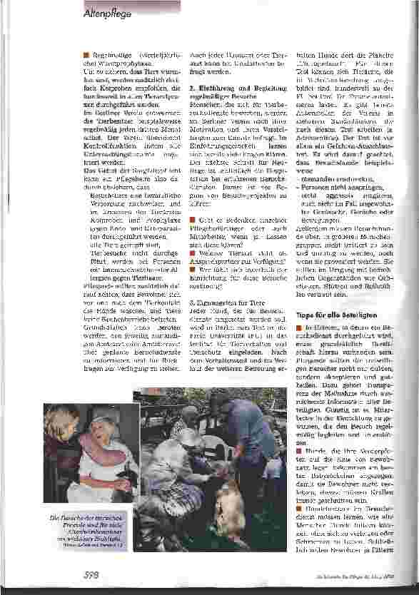 Vorschauseite 3: Tierbesuchsdienste in Pflegeeinrichtungen