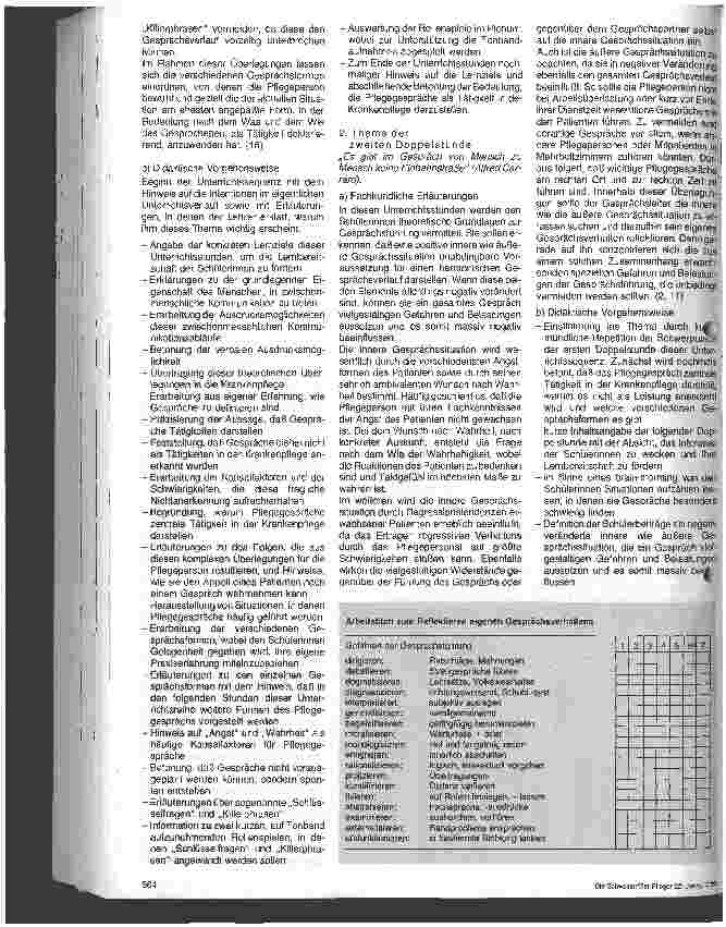 Vorschauseite 3: Das Pflegegespräch als Tätigkeit in der Krankenpflege