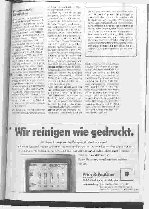 Vorschauseite 2: Neue Behandlungsformen mit Wermutstropfen Ambulantes Operieren präund poststationäre Behanlung
