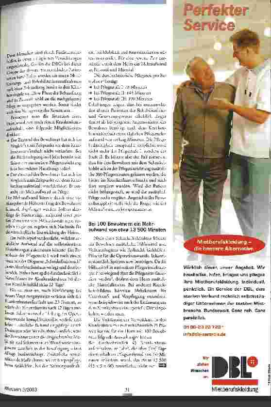 Vorschauseite 2: Mehr Pflegeaufwand in den Heimen
