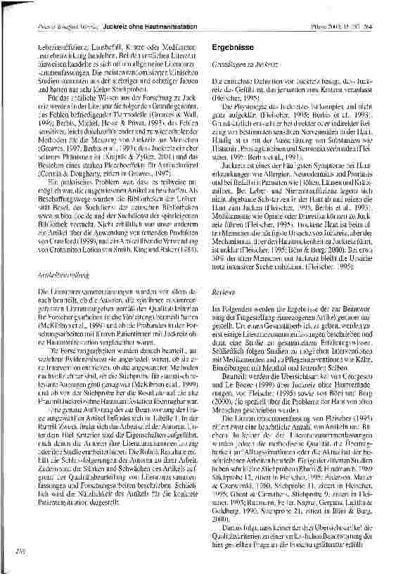 Vorschauseite 3: Juckreiz ohne Hautmanifestation - Welche State of the Art Pflegeintervention?