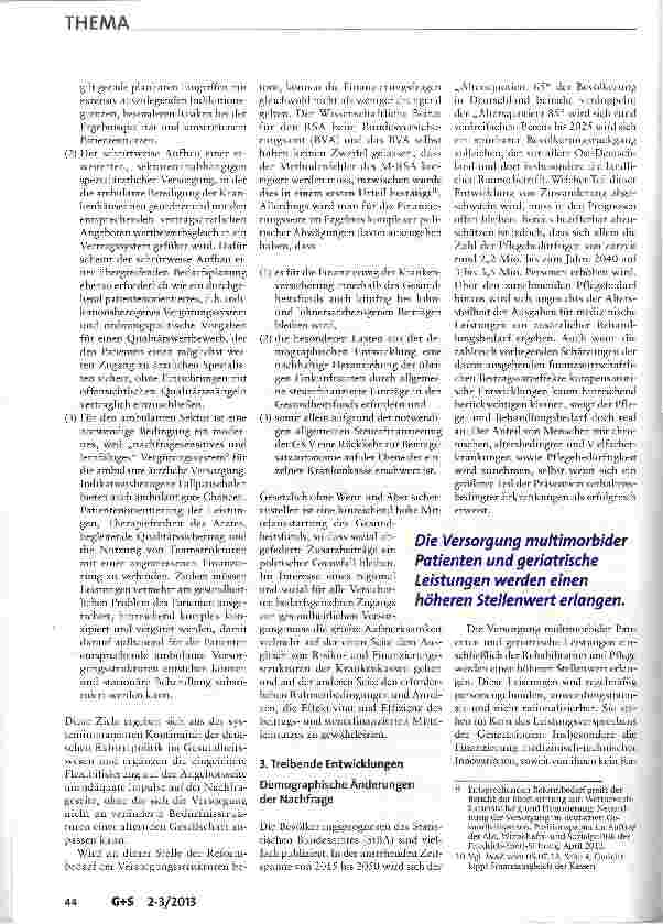 Vorschauseite 3: Modernisierung der Versorgungsstrukturen in der Krankenversicherung