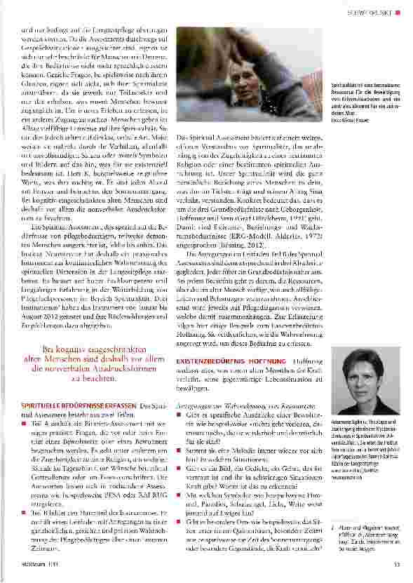 Vorschauseite 2: Spiritual Assessment in der Langzeitpflege