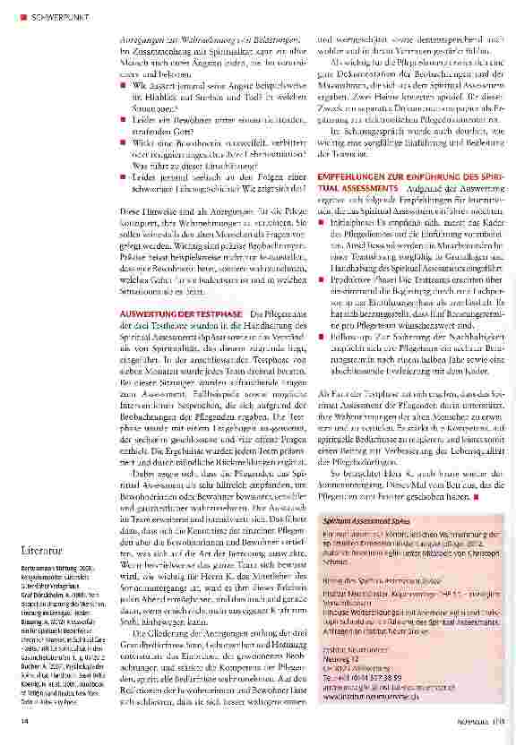 Vorschauseite 3: Spiritual Assessment in der Langzeitpflege