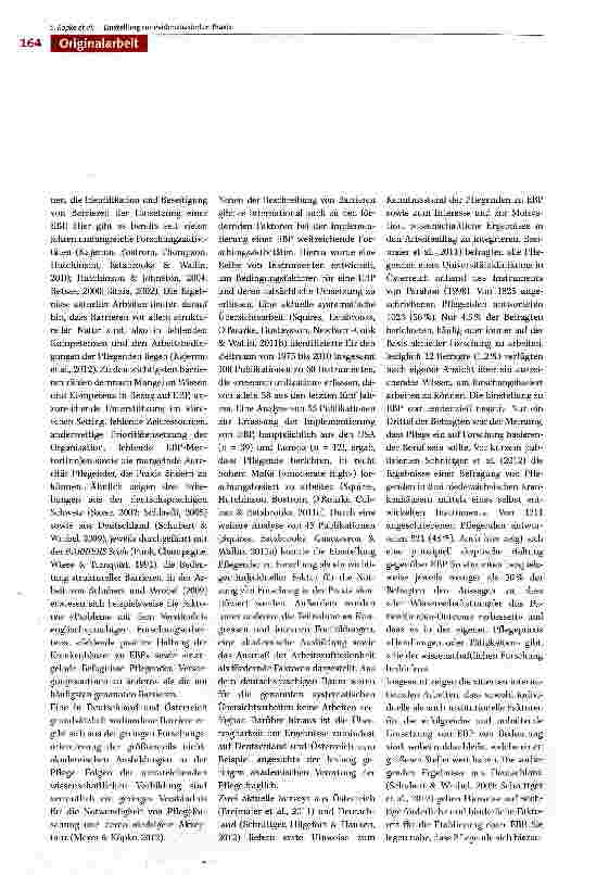 Vorschauseite 2: Einstellungen Pflegender in deutschen Krankenhäusern zu einer evidenzbasierten Pflegepraxis