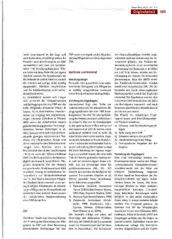Vorschauseite 3: Einstellungen Pflegender in deutschen Krankenhäusern zu einer evidenzbasierten Pflegepraxis