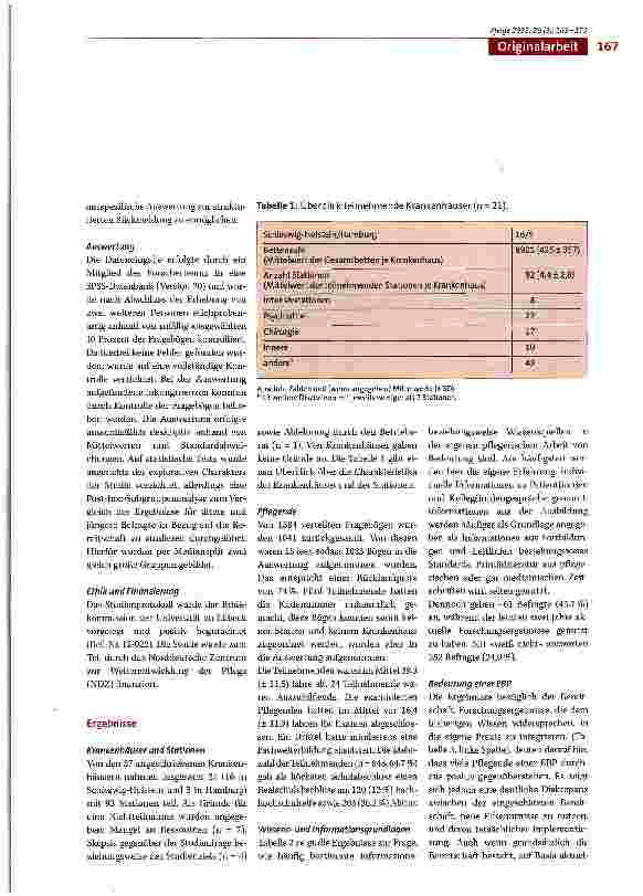 Vorschauseite 5: Einstellungen Pflegender in deutschen Krankenhäusern zu einer evidenzbasierten Pflegepraxis