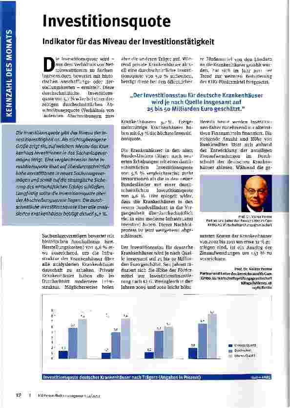 Vorschauseite 1: Investitionsquote