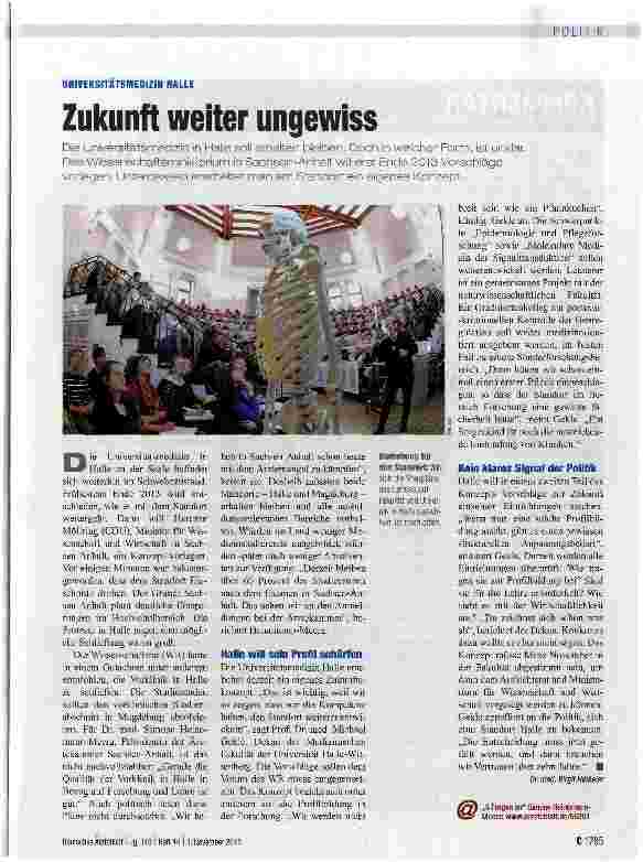Vorschauseite 1: Zukunft weiter ungewiss
