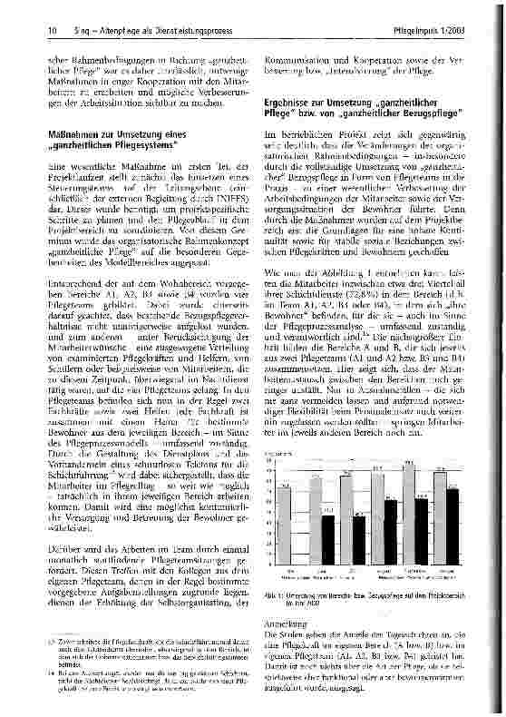 Vorschauseite 4: Altenpflege als Dienstleistungsprozess (Zwischen-)Ergebnisse eines Praxisbzw. Umsetzungsprojektes zur Förderung von Interaktionsarbeit in der stationären Altenpflege