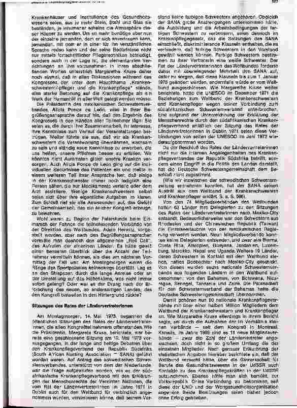 Vorschauseite 2: XV. Kongreß des Weltbundes der Krankenschwestern und Krankenpfleger in Mexiko-City (13.-18. Mai 1973)