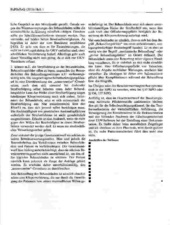 Vorschauseite 6: Interview zum Patientenrechtegesetz 2013