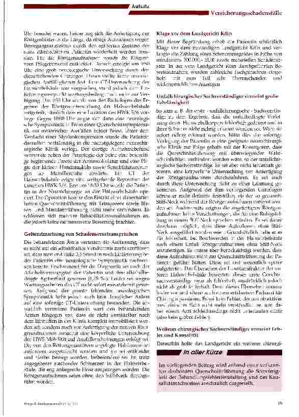 Vorschauseite 2: Querschnittslähmung nach Treppensturz