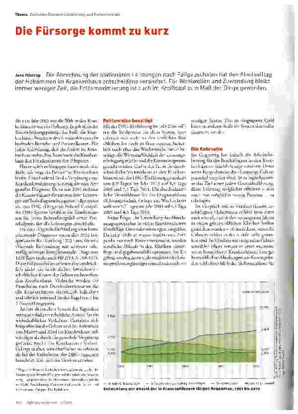Vorschauseite 1: Die Fürsorge kommt zu kurz