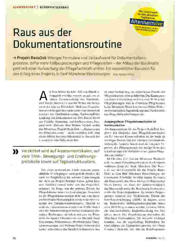 Vorschauseite 1: Raus aus der Dokumentationsroutine