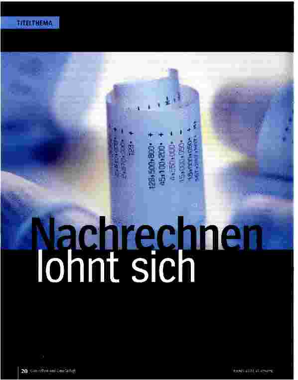 Vorschauseite 1: Nachrechnen lohnt sich
