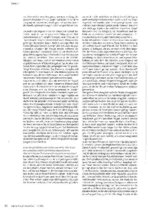 Vorschauseite 3: Frauenund Kindesschutz-die Chancen in der Hebammenarbeit