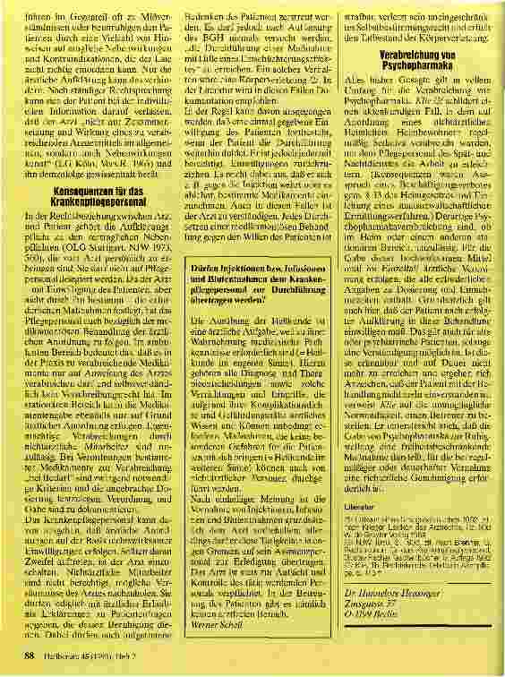 Vorschauseite 3: Einwilligung und medikamentöse Therapie