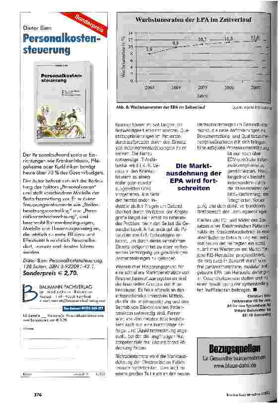 Vorschauseite 4: Der Handlungsdruck wächst Die Elektronische Patientenakte als Steuerungsinstrument